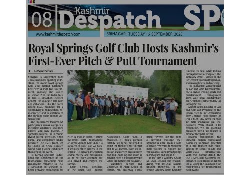 PAR 3 Masters, Srinagar — As Seen in the Press